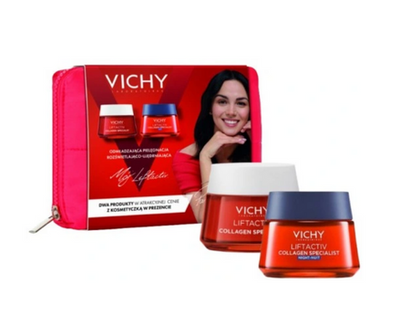 Vichy Liftactiv Collagen Specialist Zestaw Krem na dzień + Krem na noc, (50ml+50ml)