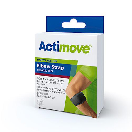Actimove Sports Edition Elbow Strap - Opaska na łokieć z kompresem żelowym, regulowana, rozmiar uniwersalny