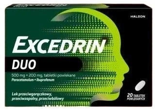 Excedrin Duo tabletki powllekane 200mg+500mg, 20tabletek