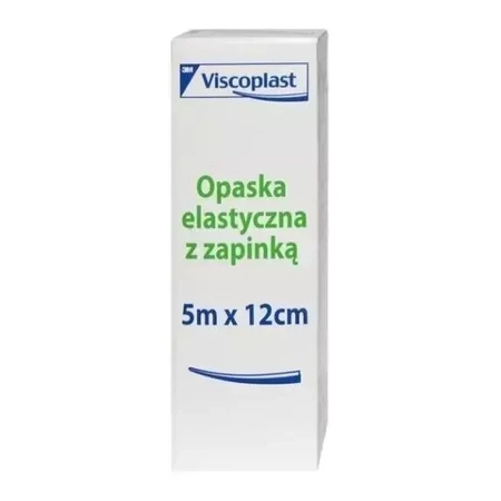 Opaska elastyczna VISCOPLAST tkana z zapinką 5m x 12 cm 1s