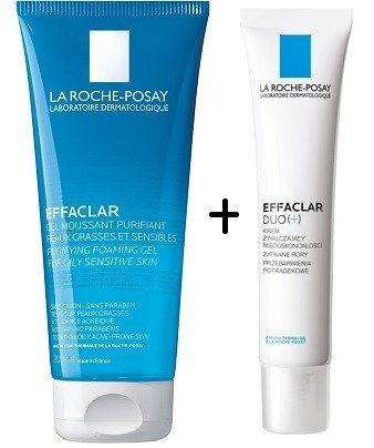 LA ROCHE-POSAY EFFACLAR Duo+ Krem 15ml + Żel 50ml