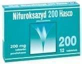 Nifuroksazyd 200 mg, 12 tabletek powlekanych