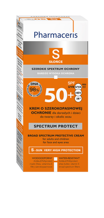 PHARMACERIS S SPECTRUM PROTECT Krem o szerokopasmowej ochronie dla dorosłych i dzieci SPF50+, 50ml