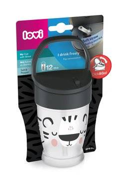 LOVI Mój Kubek ze słomką JUNIOR 250ml Salt- pepper 1 sztuka