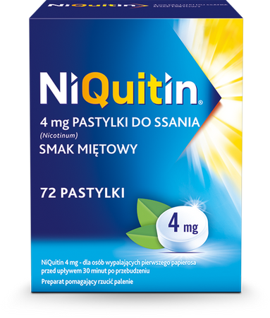 Niquitin 4 mg,pastylki do ssania smak miętowy