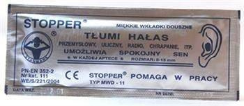 Stopper 111 tłum.do uszu 1 para/srebrna