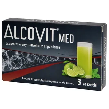 Alcovit Med proszek smak limonki 15 g, 3 saszetki 