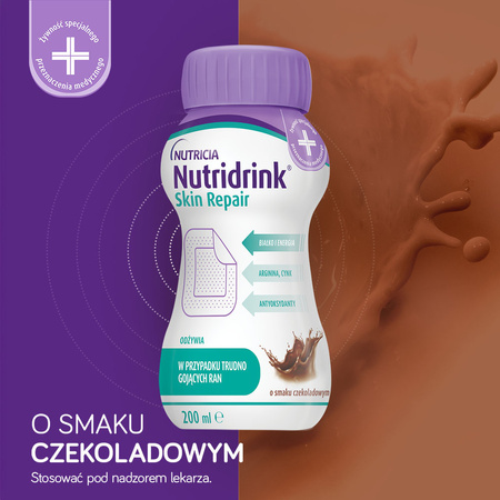 Nutridrink Skin Repair o smaku czekoladowym, 4x200ml Data ważności 2026.03.29