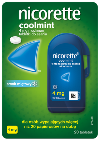 Nicorette Coolmint 4mg, 20 tabletek do ssania