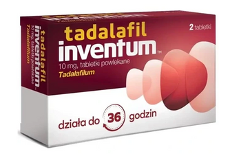 Tadalafil Inventum 10mg, 2 tabletki powlekane Data ważności 2026.03.31