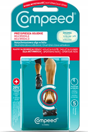 COMPEED Plastry na pęcherze na pięty dla aktynych 1op