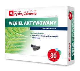 Węgiel aktywowany 30 kapsułek, Zyskaj Zdrowie