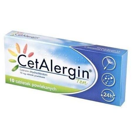 CetAlergin Ten tabletki powlekane 10mg, 10 sztuk