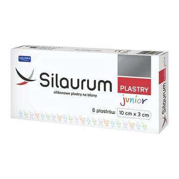 Silaurum junior silikonowe plastry na blizny 10 x 3 cm, 6 sztuk 