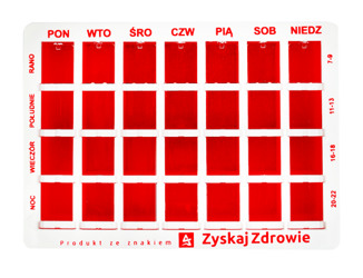 Zyskaj Zdrowie Kasetka do dawkowania leków tygodniowa 4 pory dnia, 1 sztuka