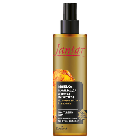 JANTAR Mgiełka nawilżająca z esencją bursztynową do włosów suchych i łamliwych, 200 ml
