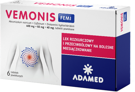 Vemonis Femi 400mg+60mg+40mg, 6 tabletek powlekanych