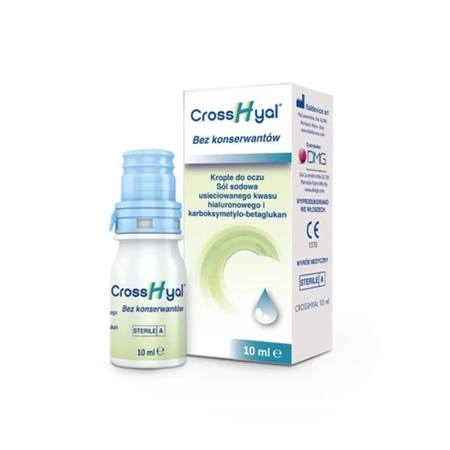 CrossHyal krople do oczu z kwasem hialuronowym, 10 mlData ważności 2026.01.30
