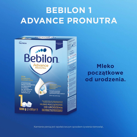 Bebilon Advance Pronutra 1 mleko początkowe  od urodzenia 1000g (2 x 500g)