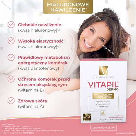 Vitapil Dermo Hialuronowe Nawilżenie, 60 kapsułek