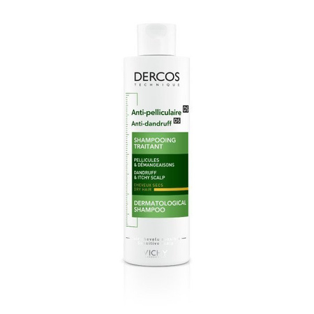 VICHY DERCOS Szampon przeciwłupieżowy włosy suche 200ml