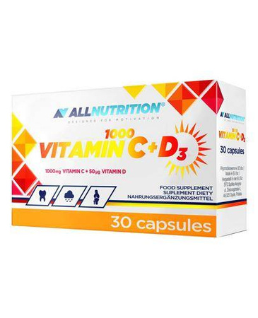 Allnutrition Vitamin C 1000 + D3 30 kaps.