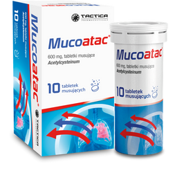 MUCOATAC 600 mg, 10 tabletek musujących Data ważności 2026.03.31