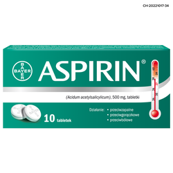 Aspirin 500 mg 10 tabletek