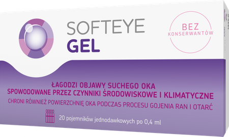 SOFTEYE GEL  żel do oczu 20 pojemników po 0,4 ml 