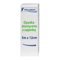 Opaska elastyczna VISCOPLAST tkana z zapinką 5m x 12 cm 1s