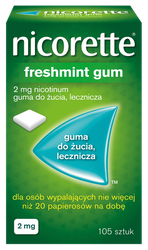 Nicorette Freshmint guma doucia  2mg, 105 sztuk