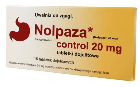 Nolpaza Control 20mg,15tabletek dojelitowych