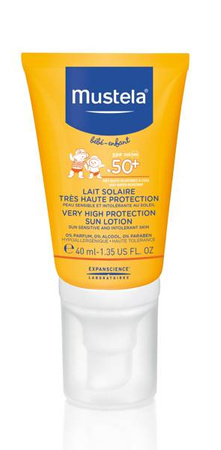 MUSTELA Mleczko przeciwsłoneczne b.wysoka ochrona SPF 50+