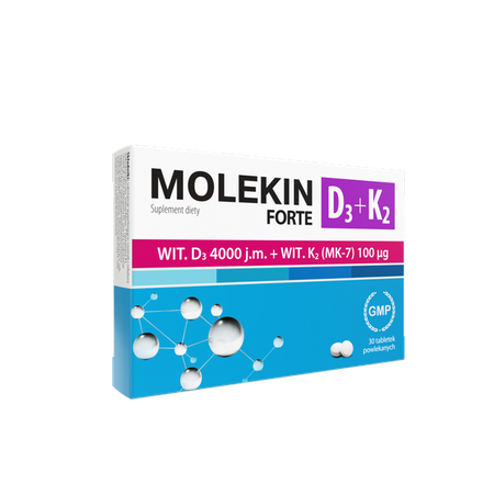 Molekin D3 + K2 Forte, 30 tablletki powlekane