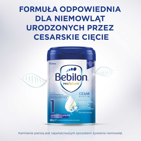 Bebilon PROfutura CESARBIOTIK 1, mleko początkowe od urodzenia, 800 g