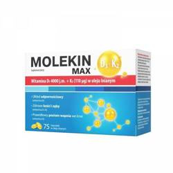 Molekin D3 + K2 Max oleju lnianym 75kapsułek, 