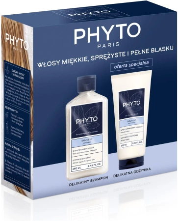 PHYTO SOFTNESS Zestaw Delikatny Szampon, 250 ml+ Delikatna Odżywka z Mleczkiem Owsianym, 175 mlData ważności 2025.12.30