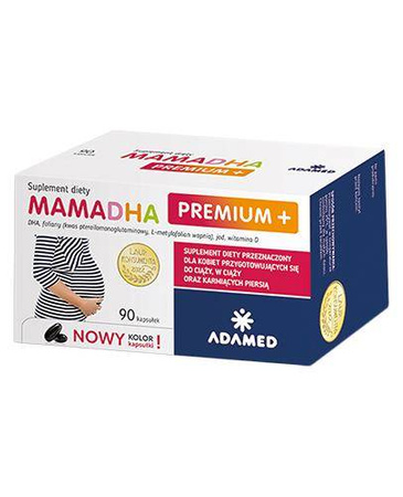 Adamed Pharma MamaDHA Premium +, 90 kapsułki