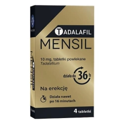 Tadalafil Mensil 10 mg, tabletki powlekane, 4 sztuki