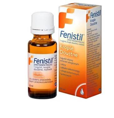 Fenistil krople do ustne, roztwór 1mg/ml, 1 butelka 20 ml