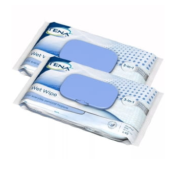 TENA WET WIPES duopack 2x48 szt chusteczki