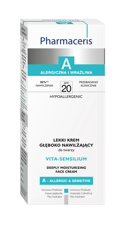 PHARMACERIS A VITA-SENSILIUM Lekki krem głęboko nawilżający do twarzy SPF20, 50ml