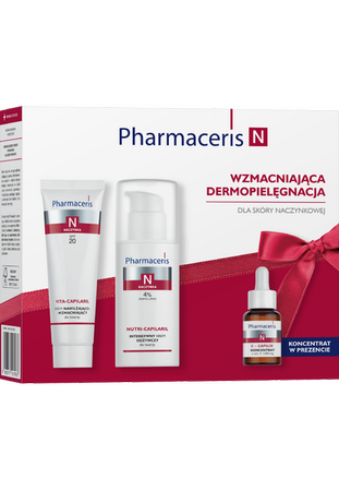 Pharmaceris N zestaw Vita-Capilaril krem SPF 20, 50 ml + Nutri-Capilaril krem pod oczy, 50 ml + C-Capilix koncentrat, 15 ml