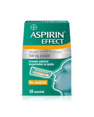 Aspirin Effect 500 mg, 10 saszetek 