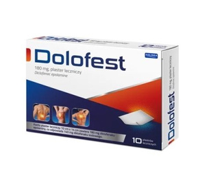 Dolofest plast.leczn. 180 mg 10 plast.