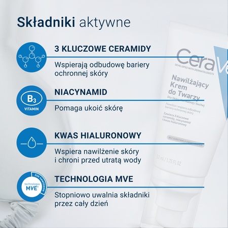 CeraVe Nawilżający Krem do twarzy 52 ml