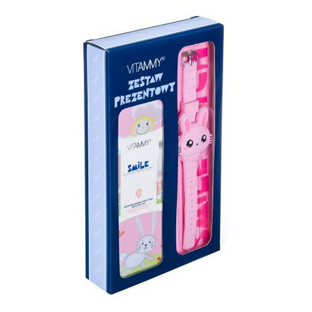 estaw prezentowy Szczoteczka soniczna do zębów dla dzieci 3+ VITAMMY SMILE króliczek + zegarek silikonowy 	 Ikona