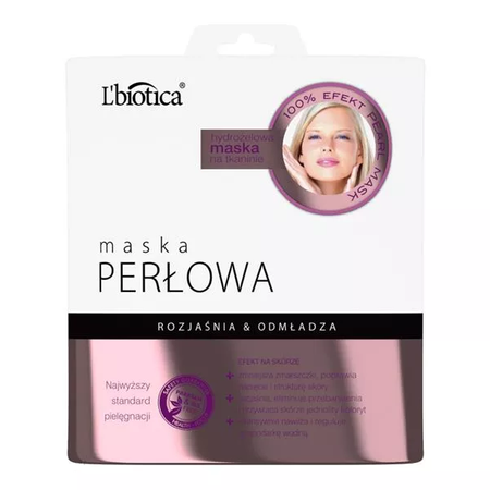 L'BIOTICA Maska hydrożelowa PERŁOWA 25g