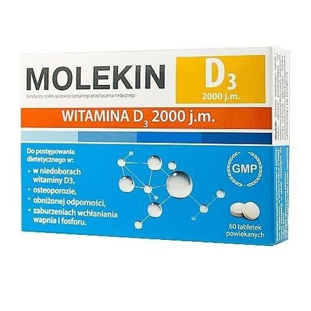 Molekin D3 2 000 j.m. tabl. 0,05mg, 60 sztuk