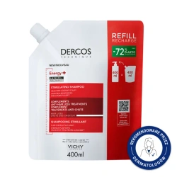 Vichy Dercos Energy+ szampon wzmacniający, REFILL, 400 ml